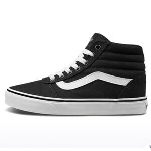 Vans | Women’s Ward Hi Top Black White Lace Up Sneakers Shoes 9